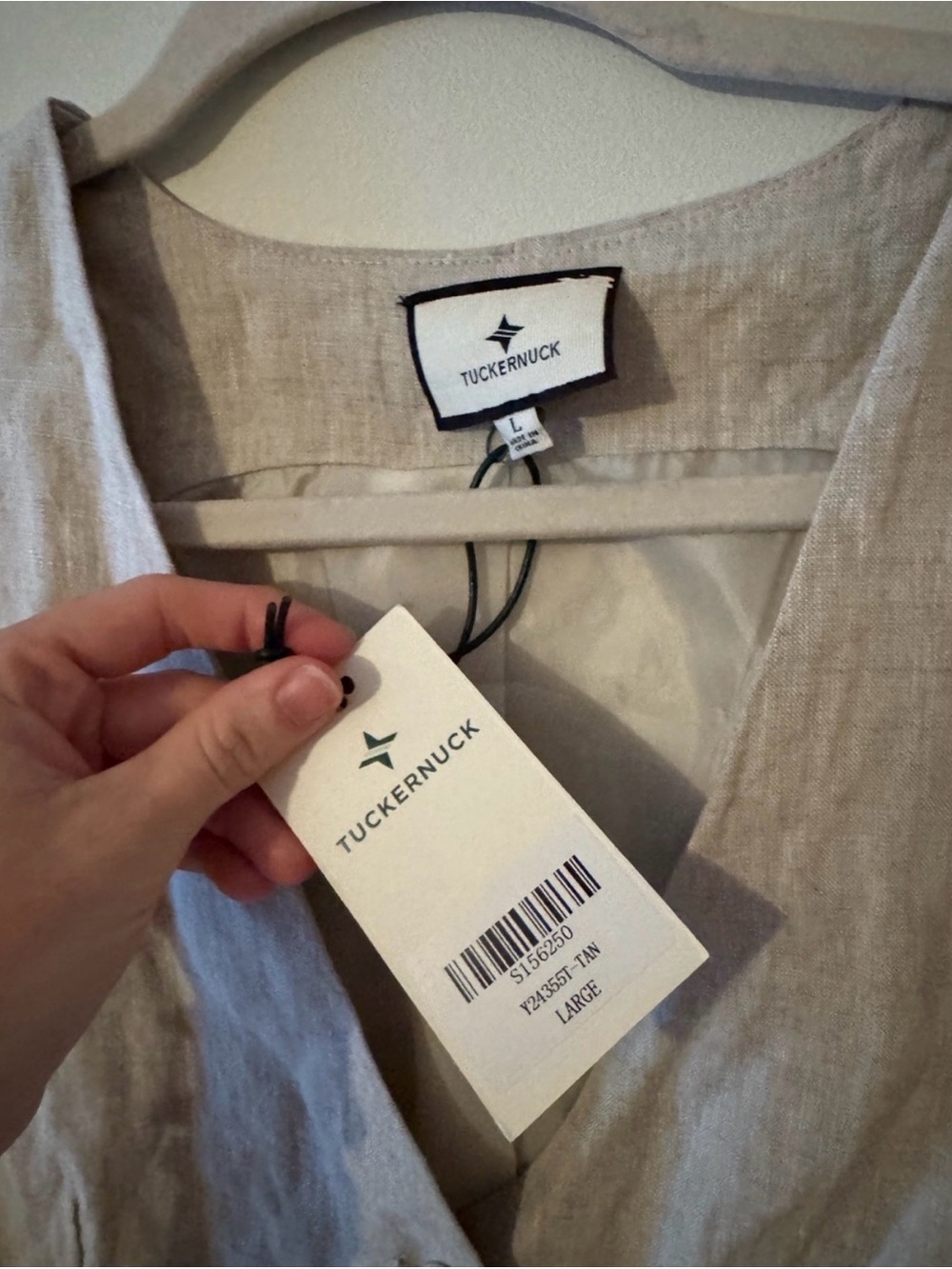 Tuckernuck Tan Linen-Blend Vest - Picture 5 of 6